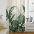 thumbnail image 5 of Palm Leaves Tropical Sheer Curtains 108" Extra Long, Green Botanical Summer Linen Light Filering Curtains, Privacy Drapes Simi Floor to Veiling Curtain for Living Room Bedroom Large Window Treatment, 5 of 9