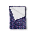 thumbnail image 2 of Cartoon Soft Flannel Fleece Throw Blanket, Pattern with Smiling Face Flowers and Hearts Cheerful Childhood Theme, Cozy Plush for Indoor and Outdoor Use, 50" x 70", Dark Blue Yellow Pink, by Ambesonne, 2 of 5