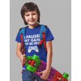 thumbnail image 2 of Unisex Gamer Kids Shirt - Unique Gift for Gaming Enthusiasts - Video Game, M, Blue, 2 of 7