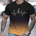 thumbnail image 2 of LUOGENLI T-shirts pour Homme pour Hommes T-Shirt à Imprimé Numérique Col Rond Manches Courtes T-Shirt T-shirts pour Hommes T-shirts Graphiques Pâques T-shirts pour Hommes T-shirts Graphiques Pêche la Saint-Patrick Brun m, 2 of 4