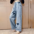 thumbnail image 5 of YunPes Star Baggy Jeans for Girls High Waisted Wide Leg Patchwork Jeans Trendy Y2K Streetwear Skater Denim Pants Aesthetic Trousers, 5 of 9