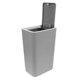 thumbnail image 1 of Press Top Trash Can with Lids 10.5L Capacity Plastic Light Grey for Kitchen Modern Waste Basket Pet, 1 of 8