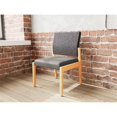 thumbnail image 5 of Pemberly Row Chaise d'Appoint Sans Accoudoirs pour Réception, Cadre en Bois, Gris, 5 of 5
