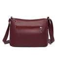 thumbnail image 2 of Bolso Bandolera Bolso bandolera para mujer Cuero de PU Bolsos para madres de mediana edad Bolso para dama (Rojo vino), 2 of 6