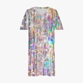 thumbnail image 4 of New Oversized Womens Summer Dresses Casual Short Sleeve V-Neck Mid-Length Dress with Pocket Sequined Stretchable Spring Dresses for Women 2025, 4 of 5
