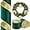 Green and Gold, variant on Monebena 2 Rolls/20 Yards Christmas Velvet Ribbon Red and Gold Reversible Wired Ribbon for Gift Wrapping Christmas Decorations Bow Wreath Making DIY Crafts, 2.5 inch M01