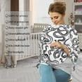 thumbnail image 4 of Haiem Hand Drawn Snake Baby Nursing Cover & Nursing Poncho - Multi Use Cover for Baby Car Seat Canopy, Stroller Cover, 360°Full Privacy Breastfeeding Coverage, 4 of 9