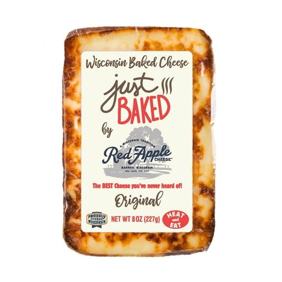 Red Apple Cheese Just Baked Original Cheese, 8oz, Block, Refrigerated