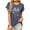 Dark Blue, variant on Aboser Summer T Shirts for Women Fashion Floral Printing Tops Comfy Round Neck Tshirts Casual Short Sleeve Tees Comfort Soft Beach Shirt Tops