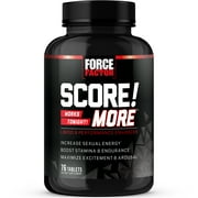 SCORE! More Fast-Acting Nitric Oxide Booster Supplement for Men with L-Citrulline and Black Maca to Increase Libido and Sex Drive, Improve Blood Flow, and Boost Endurance, Force Factor, 76 Tablets