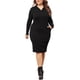 thumbnail image 2 of Vestido de suéter de talla grande Agnes Orinda para mujeres, vestido midi con capucha de manga larga 3X negro, 2 of 6