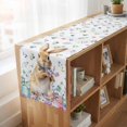 thumbnail image 6 of Table Runners 108 Inches Long Dress Scarves, Bunny Easter Farmhouse Coffee/Dining/Kitchen Table Runner for Living Room, Spring Floral Rabbits Eggs Farmhouse 13x108 Inch, 6 of 9