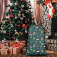 thumbnail image 4 of Christmas Sack – 28" X 20" Canvas Gift Bag with Drawstring, Full Print Polyester Santa Sack, Durable Reusable Xmas Gift Bag for Holiday, Party & Storage, 4 of 5