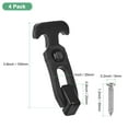 thumbnail image 3 of Uxcell 4-Pack T-Handle Rubber Flexible Draw Latches 3.9" Flexible T-Handle Hasp Rubber for Toolbox, Black, 3 of 6