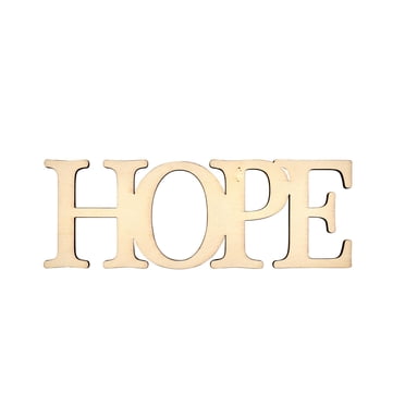 Hello Hobby 7" Wood Word, Hope