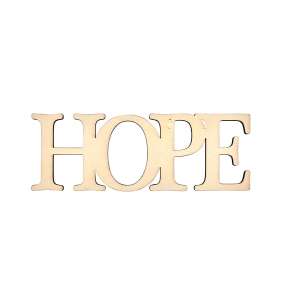 Hello Hobby 7" Wood Word, Hope