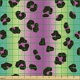 thumbnail image 2 of Ambesonne Abstract Fabric by the Yard Upholstery, Glittering Leopard Pattern, 2 Yards, Multicolor, 2 of 5