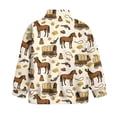 thumbnail image 5 of Uorisanigo Quarter Zip Pullover Sweatshirts for Teen Girls, Casual Long Sleeve Zipper Sweatshirts, Vintage Horse Print School Athletic Pullover Jackets for Vacation Shopping Exercise Wear, 5 of 7