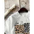 thumbnail image 2 of 100% Pure Cotton Letter Print Short Sleeve Women's T-shirt, 2 of 6