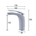 thumbnail image 2 of Brass Baking finish bathroom basin Faucet / Fashion 12 Colors Hot and Cold Water Mixer Tap White tap Basin mixer, 2 of 5