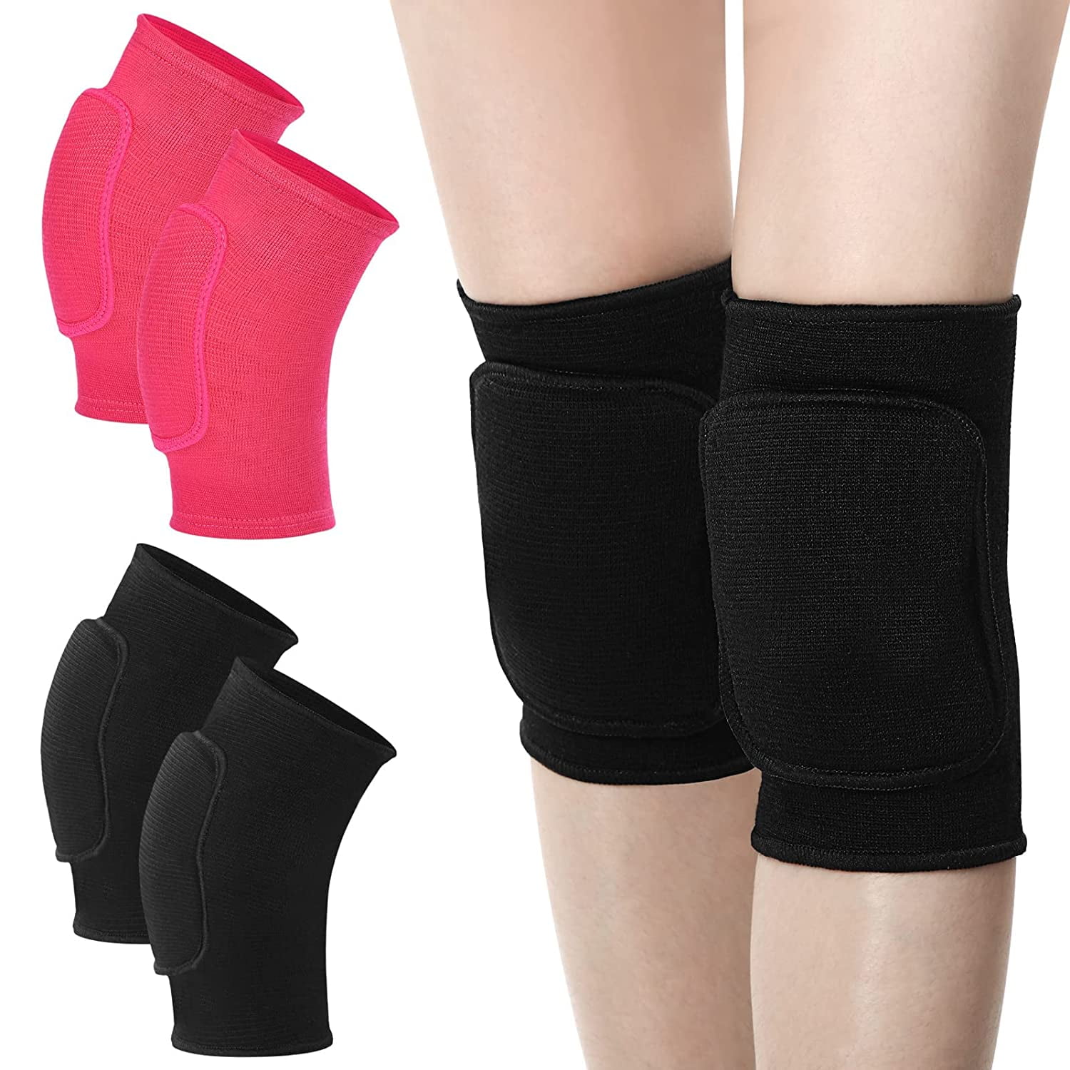 4 Pcs Kids Knee Pad Dance Volleyball Pads Anti Slip Sponge Kneepads