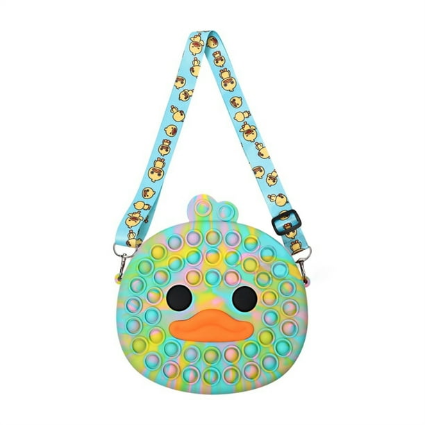 Bolsa De Almacenamiento De Pato Para Autismo, Necesidades Especiales, Alivia El Estrés, Juguete Sensorial De Burbuja De Empuje, Bolsa Cruzada De Silicona Para Niños Y Adultos Advancent AP007593-02