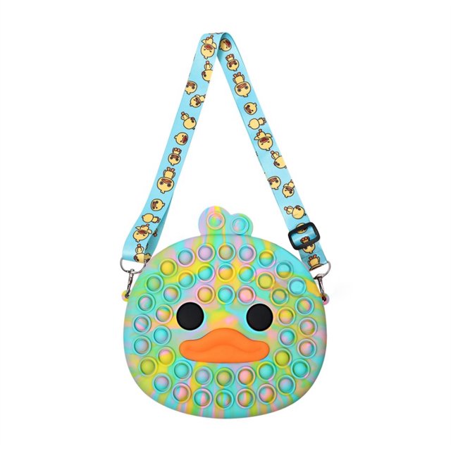 Bolsa De Almacenamiento De Pato Para Autismo, Necesidades Especiales, Alivia El Estrés, Juguete Sensorial De Burbuja De Empuje, Bolsa Cruzada De Silicona Para Niños Y Adultos Eigraketly AP007593-02