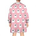 thumbnail image 2 of Wearable Oversized Blanket,Pink Halloween Ghosts with Bows Wearable Blanket Hoodie for Adults,Cozy Hooded Blankets with Super Pockets,Super Warm Fuzzy Pullover for Women & Men, 2 of 6