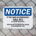 thumbnail image 5 of (2 Pack) If You Have An Emergency Call 911 All Other OSHA Notice Sign 18 Inch X 12 Inch Plastic Sign, Weather Resistant, UV Protected for Workplace, Business, and Construction Site,, 5 of 8