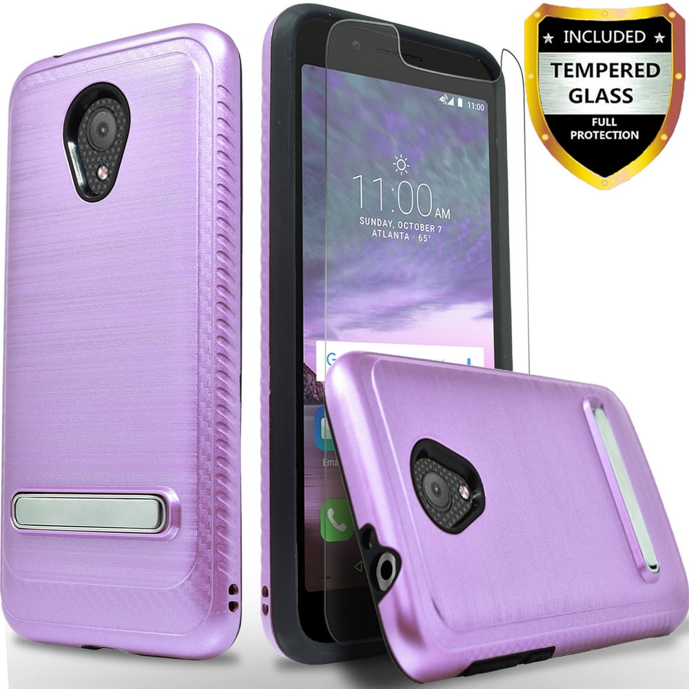 Alcatel TCL LX A502DL Phone Case, 2Piece Style Hybrid Shockproof Hard