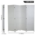 thumbnail image 3 of CL.HPAHKL 4 Panels Room Divider and Folding Privacy Screen, 6 ft Tall Wood Mesh Hand-Woven Design Wall Divider, Partition Room Dividers for Home Office Restaurant Bedroom, 3 of 8