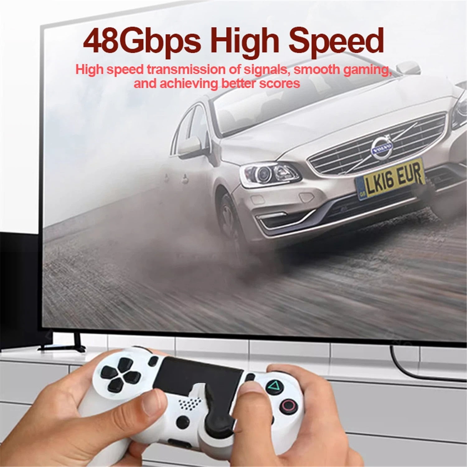 48Gbps HDMI-compatible Cable 8K 60Hz HDMI-compatible 2.1 Cable 4K 120Hz HDR 3D Effect Video Cable for HDTV PC