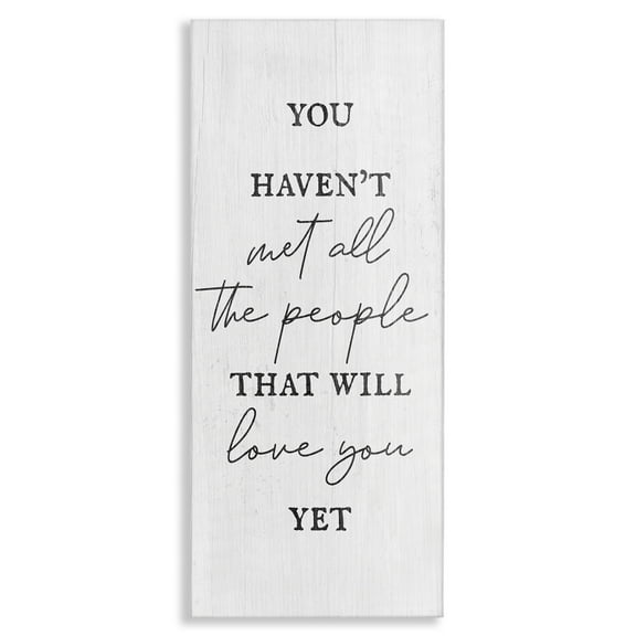 Stupell Industries People Who Will Love You Typography Painting Gallery Wrapped Canvas Art Print Wall Art, 10 x 24