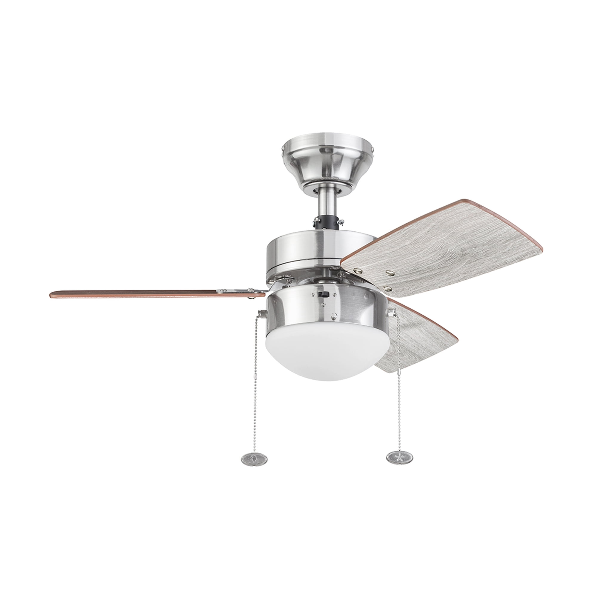 Better Homes & Gardens 30 in Satin Nickel 3-Blade Indoor Ceiling Fan with LED Light Kit