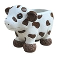 thumbnail image 2 of Maceta Con Forma De Vaca Maceta De Resina Maceta De Cerámica Con Animales Bonitos Maceta Pequeña Para Suculentas Maceta Con Forma De Dibujo Animado Para Mini Flores Cactus Cerámica Lisa Y Brillante, 2 of 8
