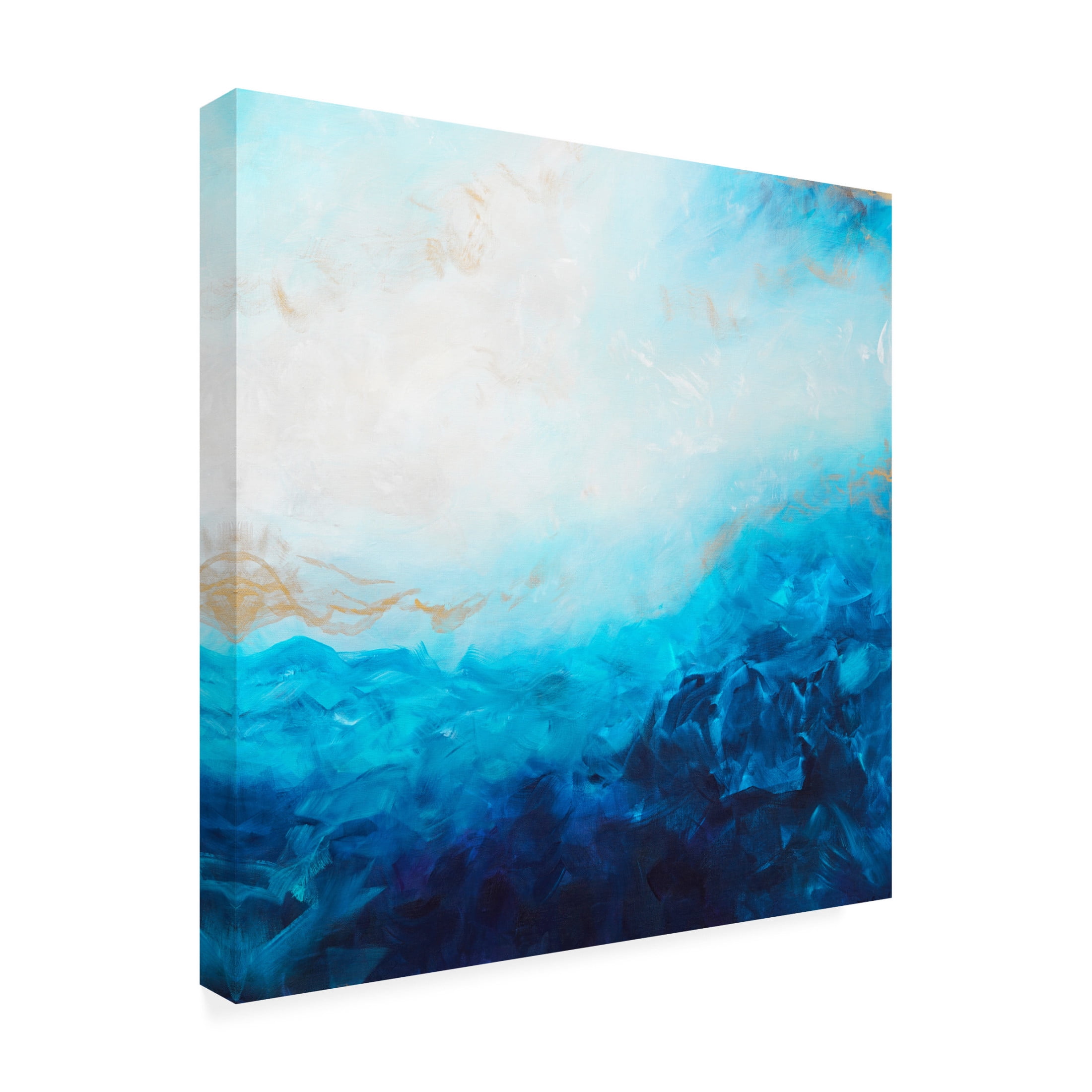 Trademark Fine Art Francoise Wattre  Blue Sea, golden Sunlight 2 Canvas Wall Art
