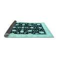 thumbnail image 2 of Ahgly Company Indoor Square Oriental Light Blue Traditional Area Rugs, 7' Square, 2 of 4