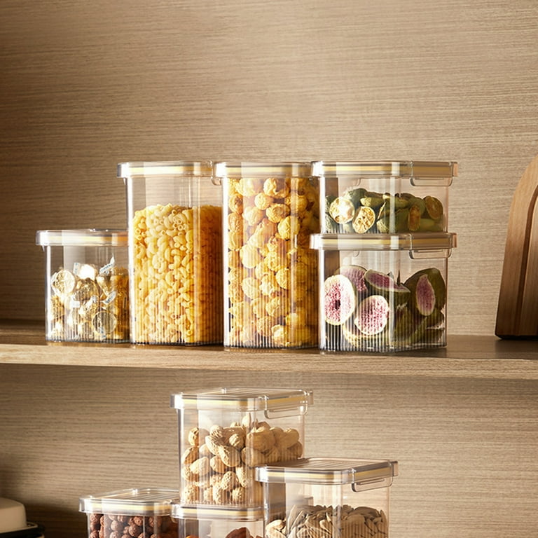 Food Storage Container Bulk Grain Clear Airtight Storage Box Kitchen Food  Storage Stackable Snack Dried Fruit Storage