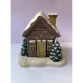 thumbnail image 1 of Quemador de incienso de invierno de casa de madera Quemador de incienso de cabaña navideña Decoración navideña para chimenea del hogar, 1 of 6