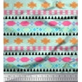 thumbnail image 1 of Soimoi Green Poly Georgette Fabric Aztec Geometric Decor Fabric Printed Yard 52 Inch Wide, 1 of 3