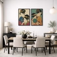 thumbnail image 2 of Framed Canvas Print Japanese Women Portrait Wall Art Set of 2 Japandi Decorative for Living Room Bedroom - 24"x36"x2 BLACK, 2 of 8