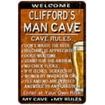 thumbnail image 1 of CLIFFORD'S Man Cave Rules Rusty Sign Garage Decor 16 x 24 Matte Finish Metal 116240051462, 1 of 1