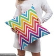 thumbnail image 5 of Ambesonne Chevron Fabric by the Yard Upholstery, Rainbow Colored Zigzags, 5 Yards, Multicolor, 5 of 5