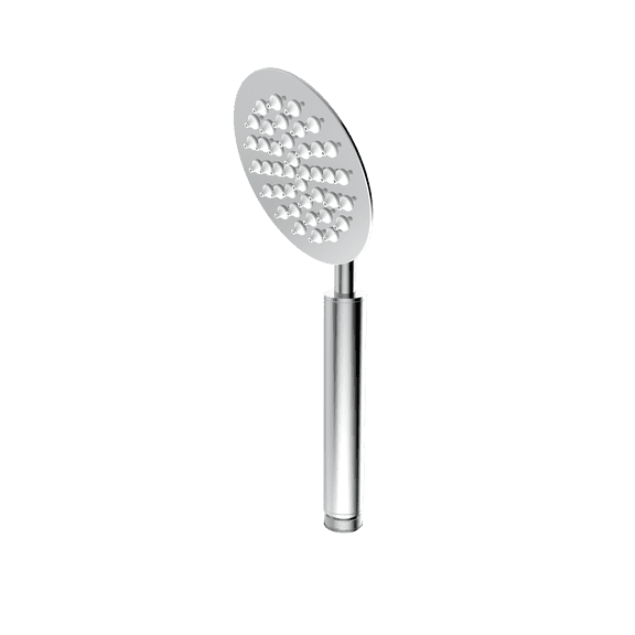 Aquaiaw Handheld Shower Head, 304 SUS, Round, Bent, Polished Chrome