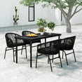 thumbnail image 1 of vidaXL 5 Piece Garden Dining Set Black, 1 of 4