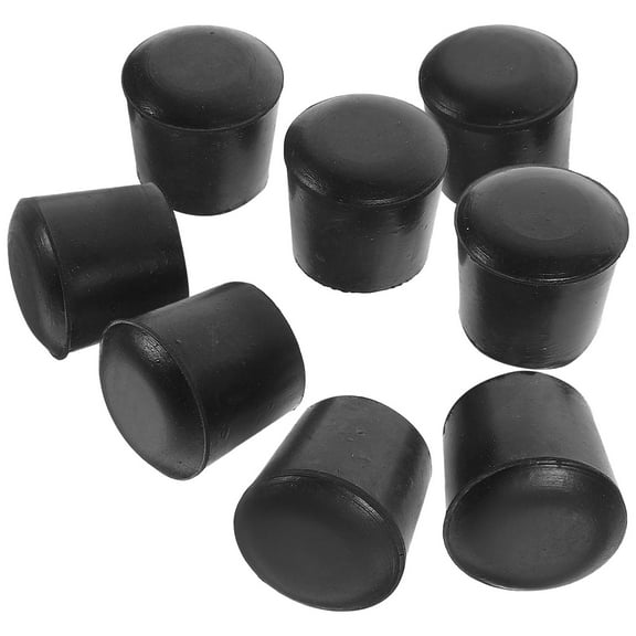 LEORX 8Pcs Multifunctional Rubber Feet for Kitchen Pads Placemat Leg Caps Black