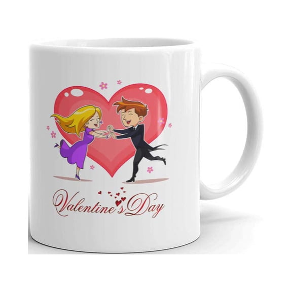 Valentines Day Love Couple Coffee Tea Ceramic Mug Office Work Cup Gift 11 oz