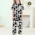 thumbnail image 4 of RTKFRFLM Loungewear For Girls Button Down Loungewear Set Casual Print Home Wear 3 Piece Set Oufits Loungewear Cute Outfit Oufits Loungewear,Size 3 Years-4 Years, 4 of 5