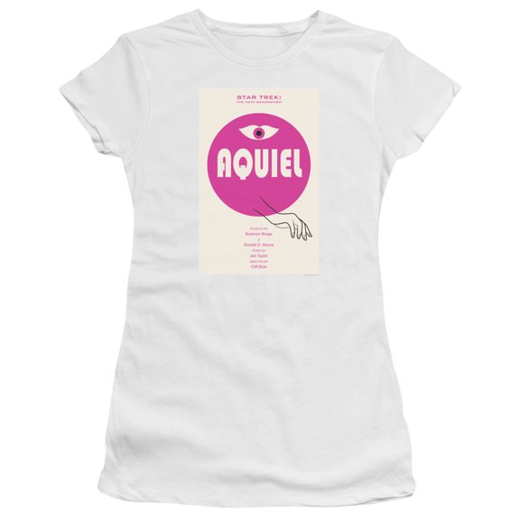 Star Trek Tng Season 6 Episode 13 Junior Women's Sheer T-Shirt White