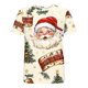 thumbnail image 4 of Tops para hombre, blusas y camisas de manga corta con cuello redondo para hombre, jersey informal con cuello redondo estampado para hombre, pantalones cortos deportivos para fitness, blusa de poliéste, 4 of 5